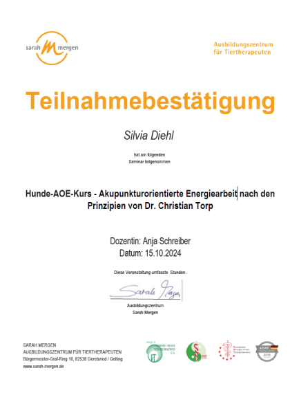 Akupunkturorientierte Energiearbeit - Hunde